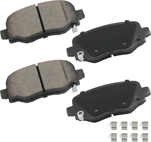 Vista 16 de cciyu Juego de pastillas de freno delanteras de cerámica profesional D681 para BMW 530i, 97-03 para BMW 540i, 95 97-01 para BMW 740i, 95-01 para BMW