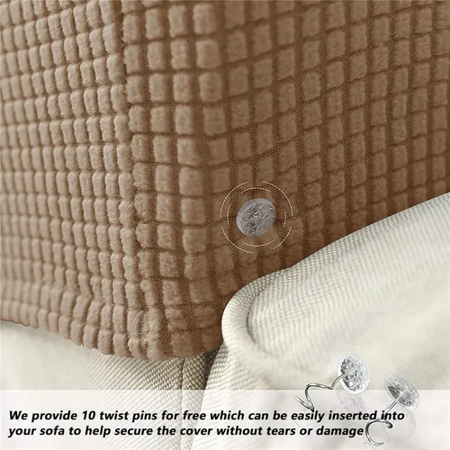 Vista 6 de 1 par de fundas elásticas para reposabrazos de sofá, fundas lavables para sillón, extraíbles a prueba de polvo, protector de sofá para brazos, Negro