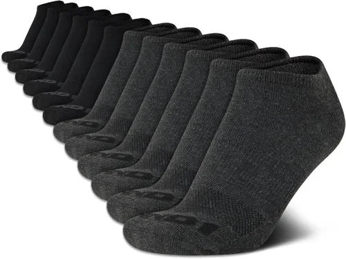 Vista 9 de AND1 Calcetines de corte bajo para hombre, paquete de 12 calcetines de compresión atléticos elásticos de rendimiento para hombres, calcetines Azul