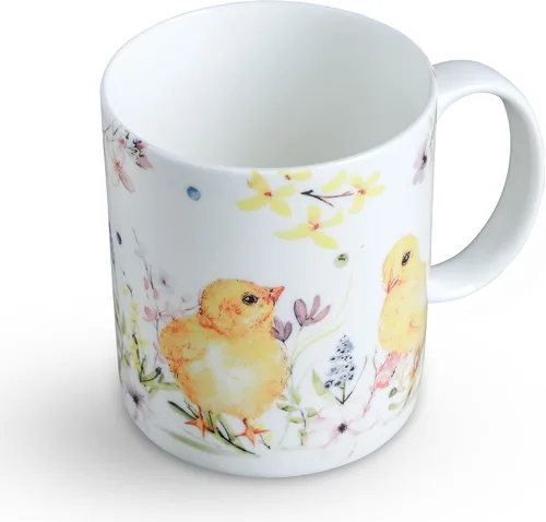 Vista 51 de Maison d' Hermine Taza de café con asas, tazas de porcelana fina de hueso, paquete de una taza de té para bebidas calientes, capuchino, latte