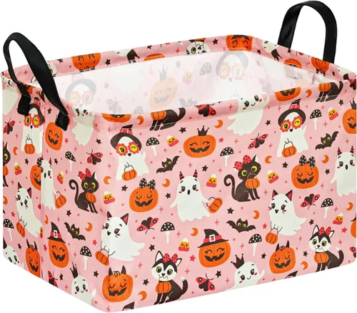 Vista 46 de Cesta de almacenamiento vacía para niños, organizador de almacenamiento impermeable de béisbol, cestas plegables con asas para mujeres, cesta