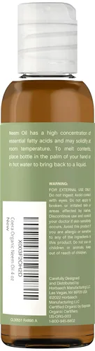 Vista 3 de Coera Aceite de neem para piel, cabello y uñas, 4 onzas líquidas, certificado orgánico, libre de parabenos, SLS y fragancias