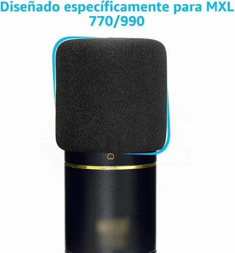 Vista 4 de YOUSHARES MXL 770 990 - Soporte de micrófono con filtro pop - Soporte de brazo de tijera con parabrisas de espuma para micrófonos MXL 990 770 Brazo