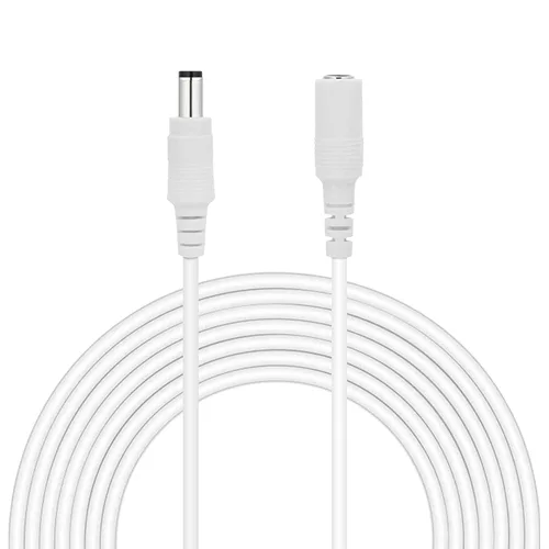 Vista 8 de BOAVISION Cable de extensión de 12 V CC, cable de extensión de 16.5 pies, cable de CC de 0.083 in x 0.217 in, compatible con cable adaptador