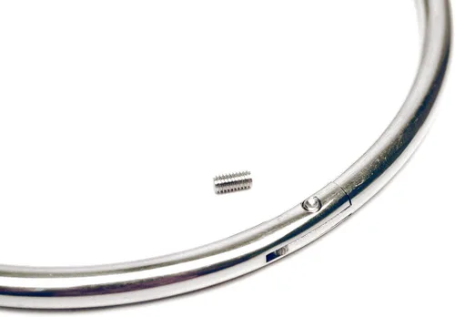 Vista 4 de Gargantilla Eternity de acero inoxidable pulido de 18 pulgadas, collar de día, collar de metal, collar de 0.315in - CuffStore