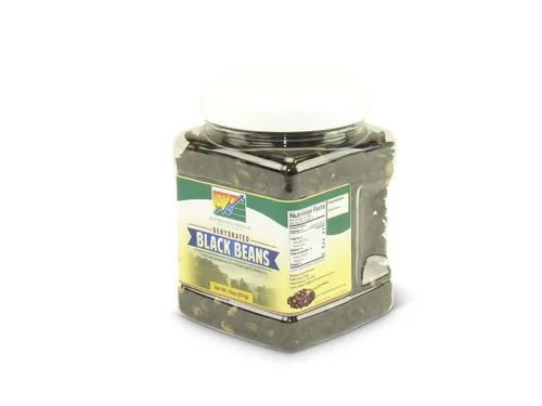 Vista 2 de Mother Earth Products Frijoles negros de cocción rápida deshidratados, tarro de cuarto de galón