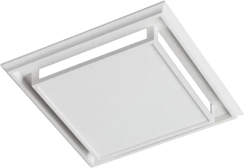 Vista 2 de Broan-Nutone 682 - Ventilador de ventilación sin conductos, ventilador de techo o pared cuadrado blanco con rejilla de plástico