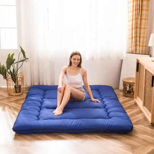 Vista 29 de MAXYOYO Colchón Japonés de Suelo Futón Colchón, Tapete de Tatami Engrosado de 4", Almohadilla para Dormir Plegable Enrollable para Niños y Niñas
