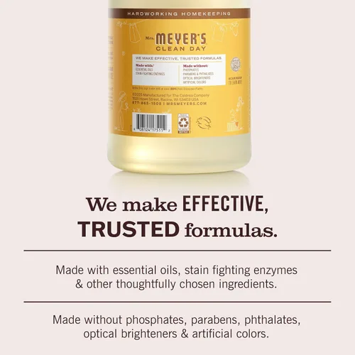 Vista 5 de MRS. MEYER'S Clean Day - Detergente líquido para ropa de bebé, infundido con aceites esenciales, flor de bebé, 64 onzas (64 cargas)