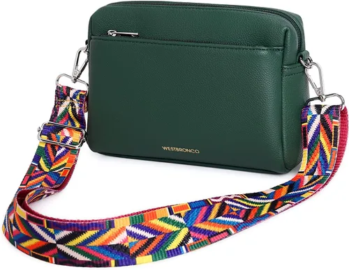 Vista 7 de WESTBRONCO Bolsos cruzados pequeños para mujer, bolsos de hombro, cartera con correa ajustable