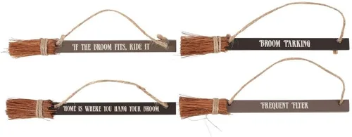 Vista 11 de Ebros Gift Wicca Witchcraft Magic Witches 'Broomstick Mini Signs' Tablero de exhibición de madera MDF Soporte para nuestros adornos de escoba