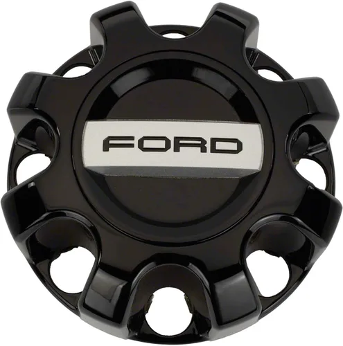 Vista 2 de Ford 2019-2024 Super Duty Tremor Gloss Black Tapa central de rueda trasera OEM KC3Z-1130-B