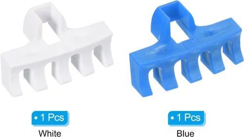Vista 3 de PATIKIL Esparcidor de carga de raqueta de cuerda de bádminton, protector de adaptador de carga de alta libra de raqueta Azul-Blanco