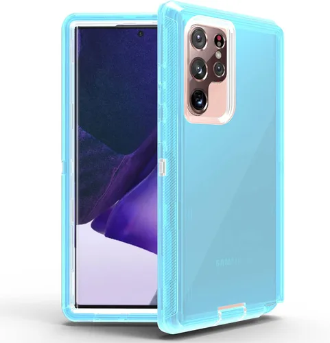 Vista 8 de Funda protectora 3 en 1 para Samsung Galaxy S22 Ultra, probada contra caídas militares, funda protectora resistente a prueba de golpes para Galaxy