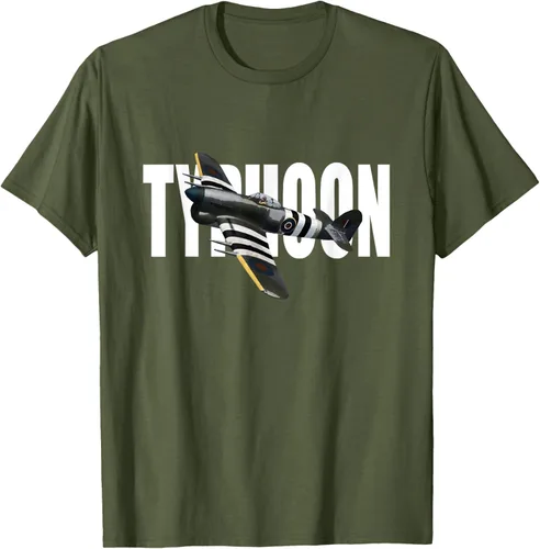 Vista 80 de RAF Hawker Typhoon WW2 Fighter Aircraft T-Shirt