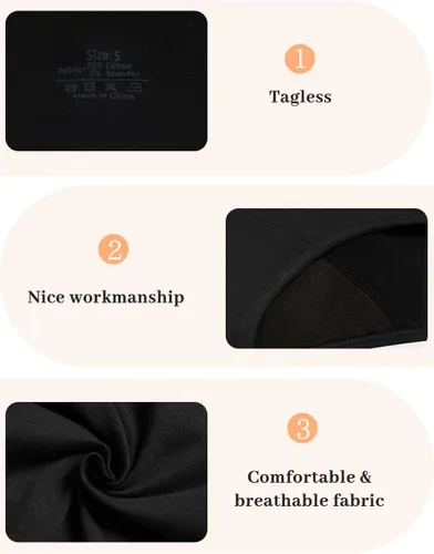 Vista 4 de Allbase Ropa Interior de Período para Mujeres Damas Calzones Protectores para Incontinencia Alta Absorbencia Bragas Menstruales a Prueba de Fugas