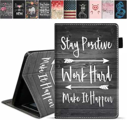 Vista 25 de Funda para tablet Amazon Fire HD 8/Fire HD 8 Plus (10ª generación, versión 2020), diseño de palomas con frase inspiradora «Be a Flamingo in a