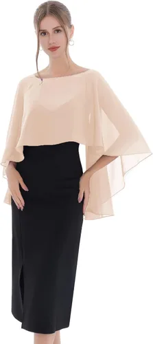 Vista 2 de Capas de gasa suaves para damas de honor, bodas, fiestas formales, vestidos de noche
