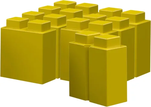 Vista 23 de EverBlock Paquete modular de plástico de tamaño natural de 3 x 3 pulgadas Bloques de construcción gigantes Fácil de conectar y reutilizar Uso