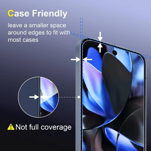 Vista 6 de AACL para Google Pixel 10 Pro XL/Pixel 9 Pro XL Protector de pantalla 9H Glass Con eliminación automática de polvo, fácil instalación, sin