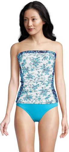 Vista 3 de Lands' End Traje de baño largo resistente al cloro para mujer, con correas ajustables extraíbles