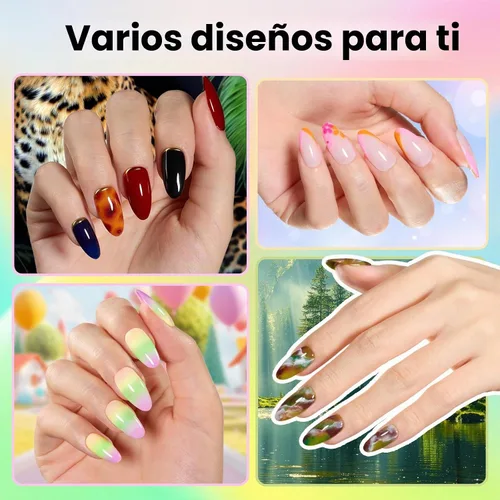 Vista 5 de Beetles - Kit de esmalte de uñas de gel con luz UV, 80 unidades, 55 colores Color Enchantment with Everything Base Top Coat Beginner Starter at