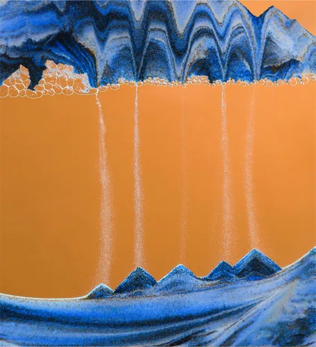 Vista 6 de Oneshow Cuadro artístico de arena en movimiento de 17.3 pulgadas para colgar en la pared, arte de arena 3D, movimiento líquido, rotación de 360°