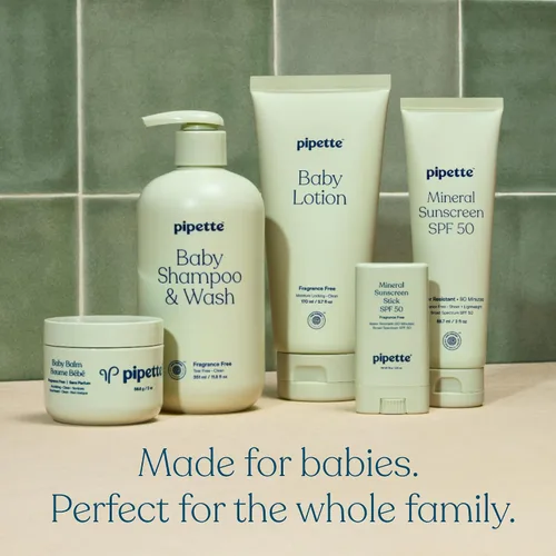 Vista 7 de Pipette Dúo de Lavado y Loción Sin Fragancia, Paquete de 2, Champú para Bebés Sin Fragancia y Gel de Baño, Loción Sin Perfume para Recién Nacidos