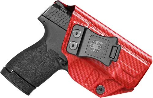 Vista 9 de Amberide IWB Funda Kydex para Smith & Wesson M&P Shield Plus/Shield M2.0 / Shield M1.0 3.1 pulgadas, transporte oculto, opciones MOS y no MOS