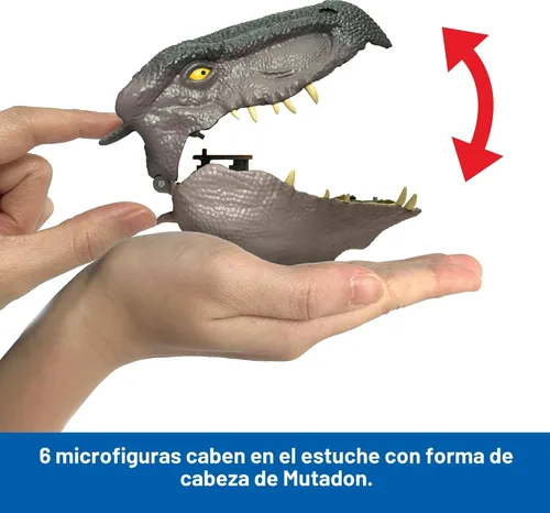Vista 5 de Mattel Jurassic World Rebirth Micro Adventure Mutadon Playset de juego