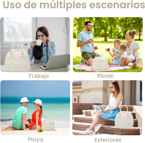 Vista 5 de Carry bloom Lonchera para mujer, bolsa de almuerzo aislada, bonita bolsa
