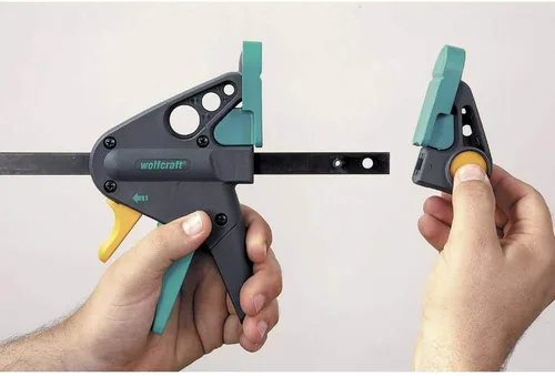 Vista 3 de wolfcraft EHZ 6-150 Abrazadera de una mano PRO 3456000 Potentes abrazaderas para sujetar piezas de trabajo profesionalmente con una sola mano