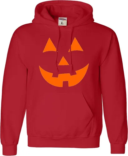 Vista 15 de Go All Out Jack O Lantern Pumpkin Face Halloween Divertida sudadera con capucha para hombre y mujer Naranja