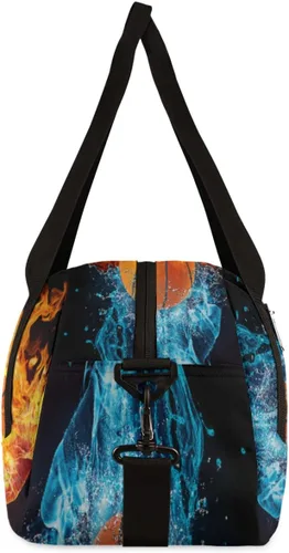 Vista 6 de Bolsa de lona para niños, bolsa de gimnasio deportiva para niños, niñas y adolescentes, bolsa de mano para el fin de semana, bolsa de viaje