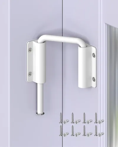 Vista 9 de Cerradura de bucle de puerta corredera multiángulo, cierre de aleación de aluminio de 90/180 grados para puerta de granero simple/doble, ventana