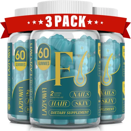 Vista 11 de Gomitas de biotina, vitaminas para la piel y las uñas para hombres y mujeres, vitamina B7 vegana, apoya el crecimiento del cabello y uñas más