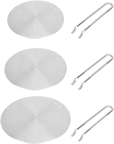 Vista 8 de Zerodis Difusor de calor, 9.4 pulgadas, de acero inoxidable, difusor de inducción de calor, protector de café, leche, utensilios de cocina