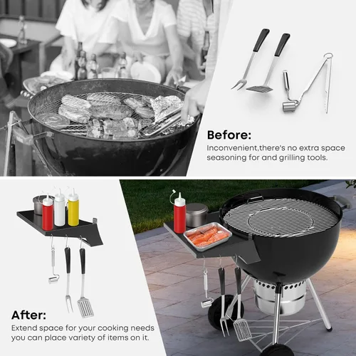 Vista 6 de Stanbroil - Estante de mesa para parrilla Weber de 22 pulgadas y tamaños similares Accesorios para parrilla Weber Master-Touch y hervidor original
