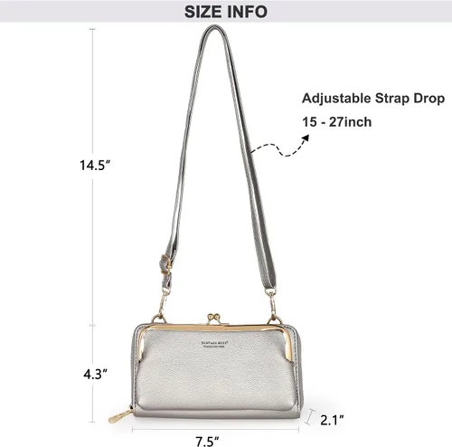 Vista 6 de Montana West Small Crossbody Cell Phone Purse for Women RFID Blocking Cellphone Wallet