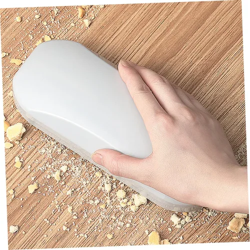 Vista 6 de Cabilock Cepillo de depilación de mano de 7.87 pulgadas, barredora multifuncional de migas para sofá, mesa, piso, cáscaras de nueces, migas de pan