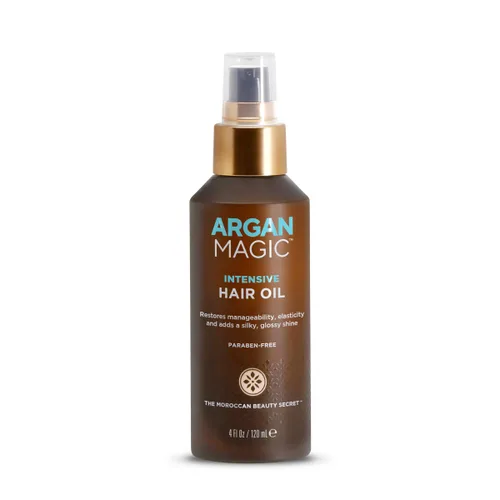 Vista 6 de Argan Magic Aceite intensivo para el cabello, restaura la manejabilidad y la elasticidad, añade brillo y brillo, controla el encrespamiento, sin