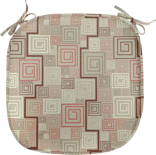 Vista 183 de Ambesonne Cojín de asiento para silla de flores, detalles florales con hojas y remolinos, estampado artístico romántico y vívido y vibrante