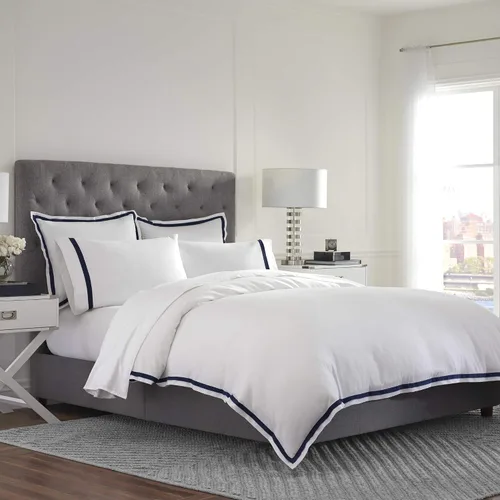 Vista 9 de Martex Par de fundas de almohada ultra suaves con dobladillo de la serie 2000, King, gris claro