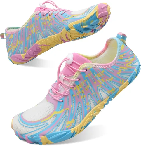 Vista 3 de Scurtain Zapatos de agua unisex para hombre y mujer, de secado rápido, zapatos acuáticos, zapatos de natación, zapatos de playa con drenaje
