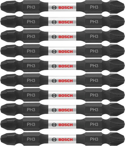 Vista 13 de BOSCH ITDEPH135B Paquete de 10 puntas de destornillador Phillips #1 de 3-1/2 pulgadas resistentes al impacto de doble punta