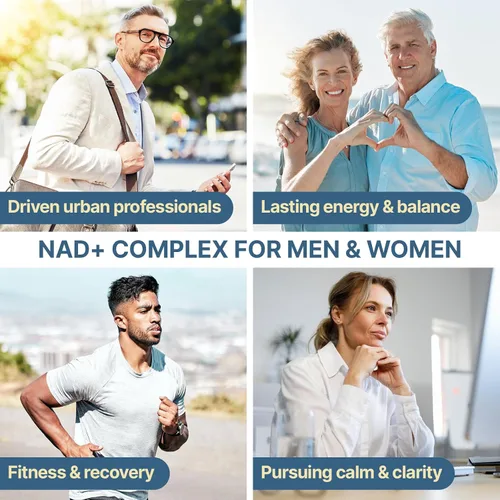 Vista 7 de Suplemento NAD+ de 1600 mg de fuerza extra, alternativa liposomal NMN con resveratrol, urolitina A, CoQ10, quercetina y ALA, energía mitocondrial
