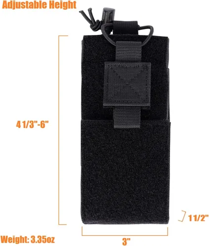 Vista 2 de Bolsa de radio ajustable MOLLE Soporte de radio para cinturón táctico de dos vías Funda de radio Walkie Talkies caso Rifle Mag Carrier 0.219 in