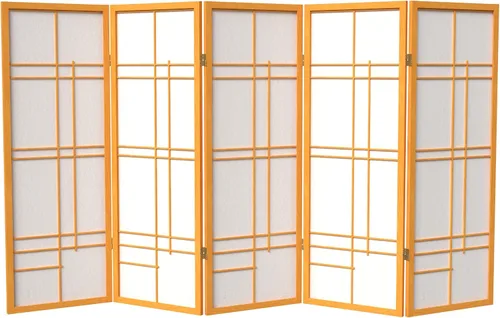 Vista 14 de Pantalla corta Eudes Shoji de 4 pies - Negro - 4 Paneles
