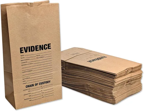 Vista 7 de Crime Scene Bolsas de papel para pruebas (pequeñas)