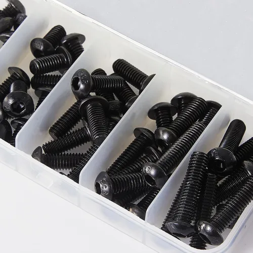 Vista 5 de Tornillos de cabeza de botón M6 x 8 mm, 12 mm, 16 mm, 20 mm, 25 mm, tornillos de cabeza de botón, acero de aleación de grado 10.9, acabado de óxido